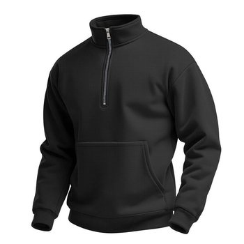 Европейски и американски плюс размер ежедневен външен яка с цип и джоб мъжки суитчър бизнес гофретно палто трансгранични базови дрехи