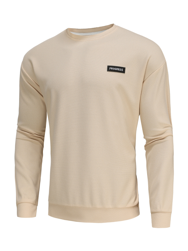 Temu Shein Amazon határokon átnyúló külkereskedelmi kerek nyakú sport fitnesz pulóver férfi szabadidőruha