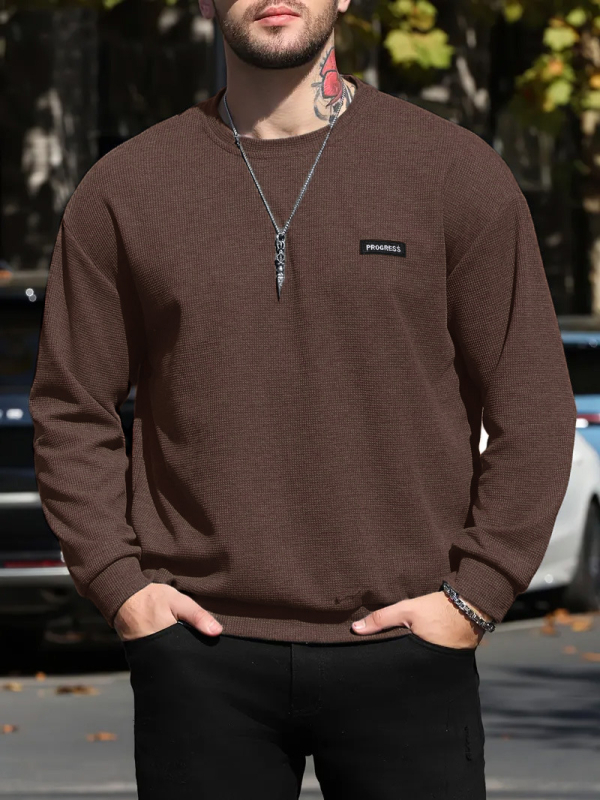 Temu Shein Amazon határokon átnyúló külkereskedelmi kerek nyakú sport fitnesz pulóver férfi szabadidőruha