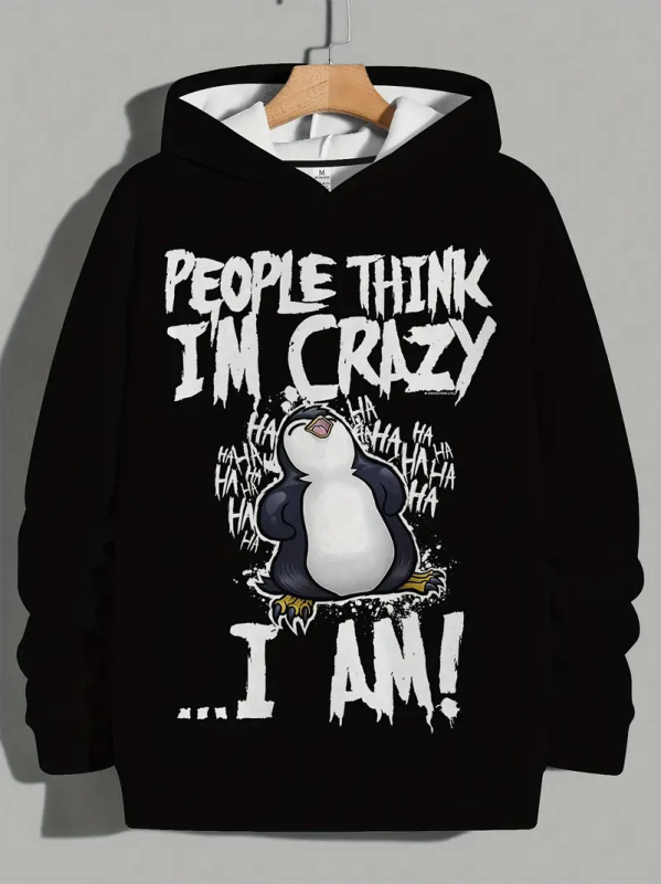 2025 Нов пролетен и есенен пуловер с качулка, серия 3D дигитален печат за мъже, ежедневен пуловер с качулка