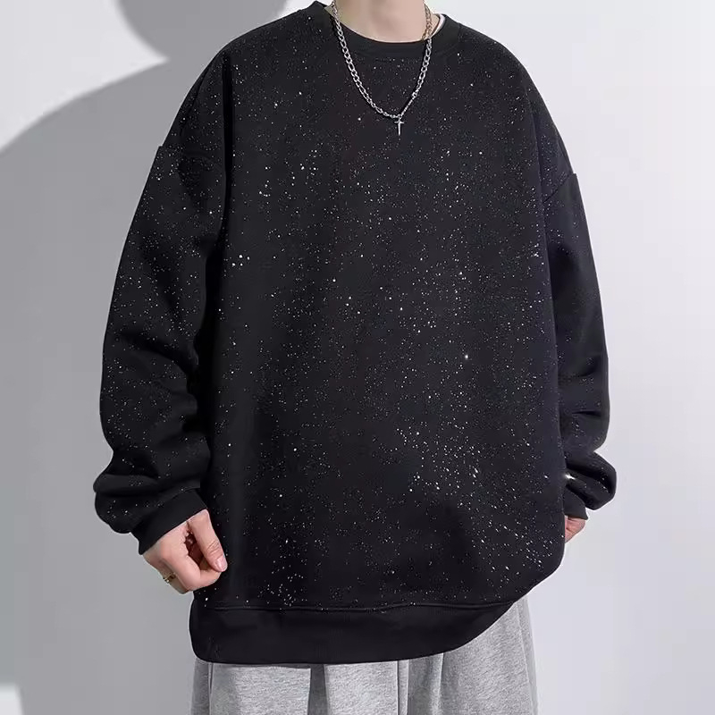 Őszi és téli K-stílusú divatos márkás pulóverek férfiaknak, divatos bársony pulóverek férfiaknak, laza, kapucnis, babaváró pulóverek férfiaknak