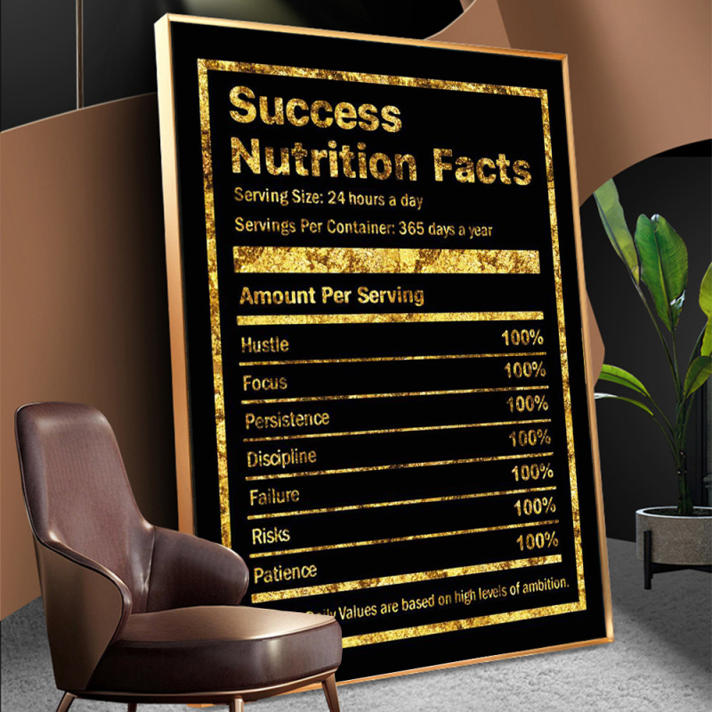 Вдъхновяващи цитати Успешен айсберг Картина на платно Стенопис Плакат Стенно изкуство Спалня Хол Модерна декоративна картина