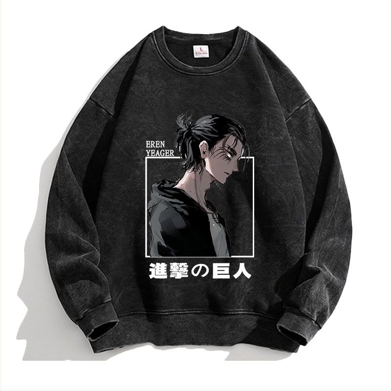 Útok obrovského anime Lewell Allen Freedom Wing periférny okrúhly výstrih sveter pre mužov a ženy s dlhým rukávom voľný