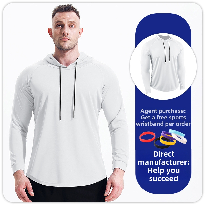 Meeste sügis- ja talvekapuutsiga pikkade varrukatega spordirõivaste kiire kuivamise ja hingava korvpallijooksu maratonijooksu dressipluus