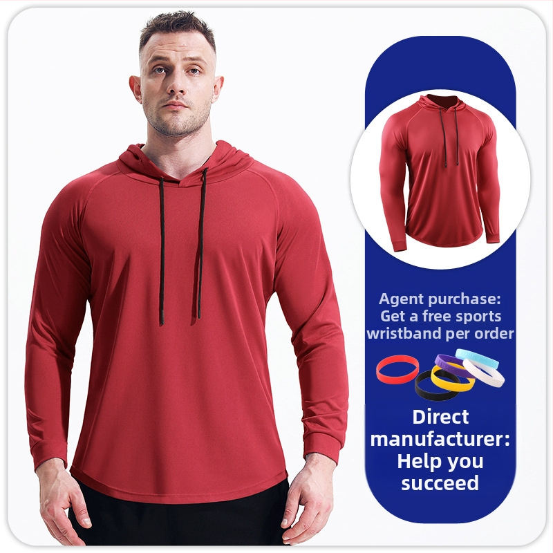 Meeste sügis- ja talvekapuutsiga pikkade varrukatega spordirõivaste kiire kuivamise ja hingava korvpallijooksu maratonijooksu dressipluus