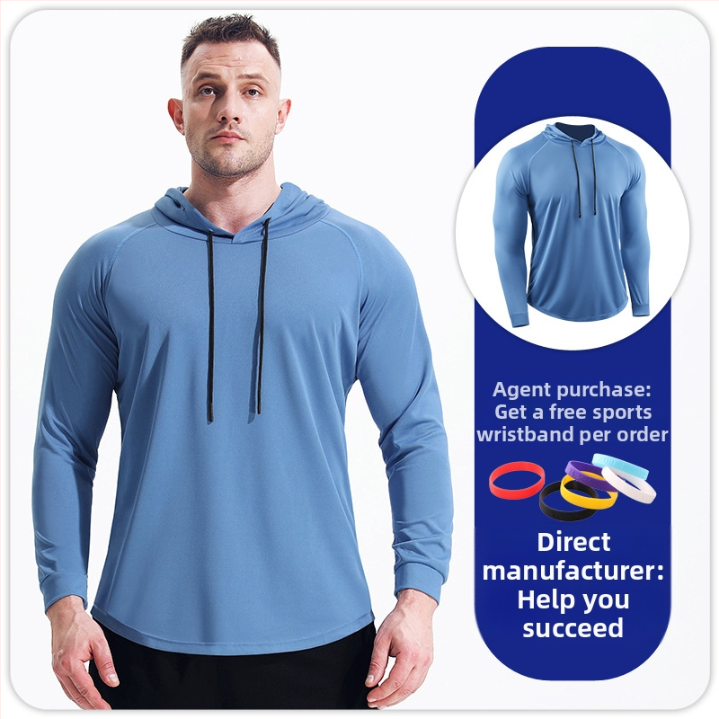 Meeste sügis- ja talvekapuutsiga pikkade varrukatega spordirõivaste kiire kuivamise ja hingava korvpallijooksu maratonijooksu dressipluus