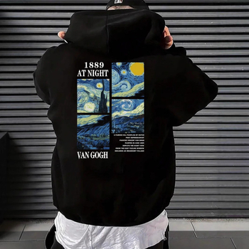 Европейски и американски хип-хоп пуловер с щампа, европейски и американски моден уличен пуловер, пролетен и есенен мъжки и дамски топ с дълъг ръкав и качулка