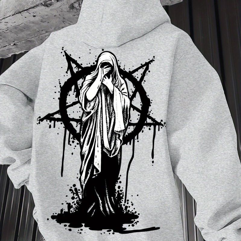 [Cod european transfrontalier] Hanorac casual pentru bărbați cu model geometric - Amestec de poliester elastic, lavabil la mașină,