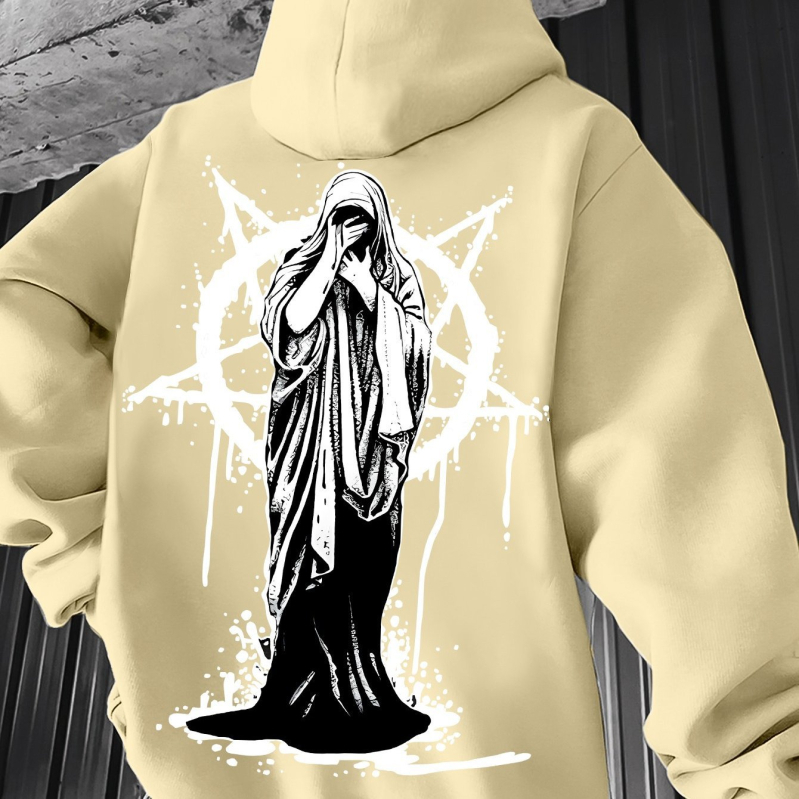 [Cod european transfrontalier] Hanorac casual pentru bărbați cu model geometric - Amestec de poliester elastic, lavabil la mașină,