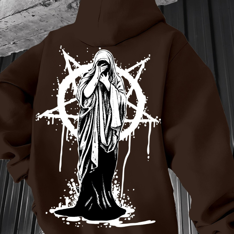 [Cod european transfrontalier] Hanorac casual pentru bărbați cu model geometric - Amestec de poliester elastic, lavabil la mașină,