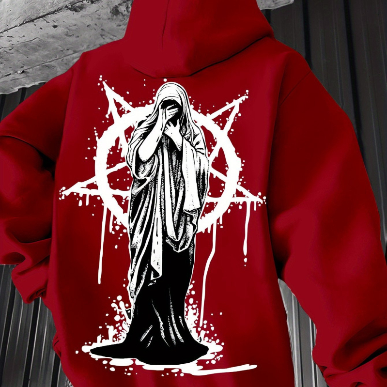 [Cod european transfrontalier] Hanorac casual pentru bărbați cu model geometric - Amestec de poliester elastic, lavabil la mașină,