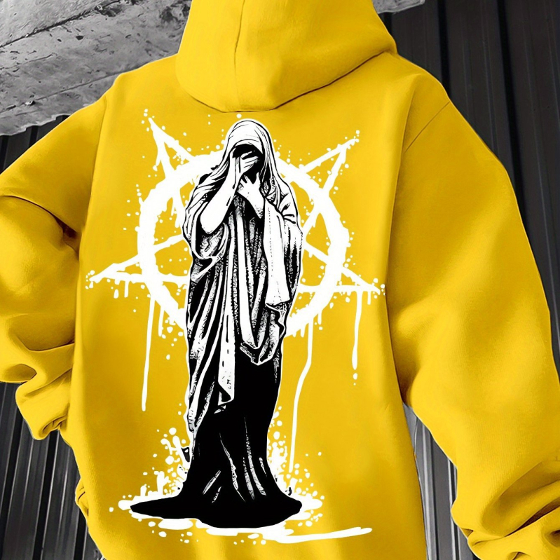 [Cod european transfrontalier] Hanorac casual pentru bărbați cu model geometric - Amestec de poliester elastic, lavabil la mașină,