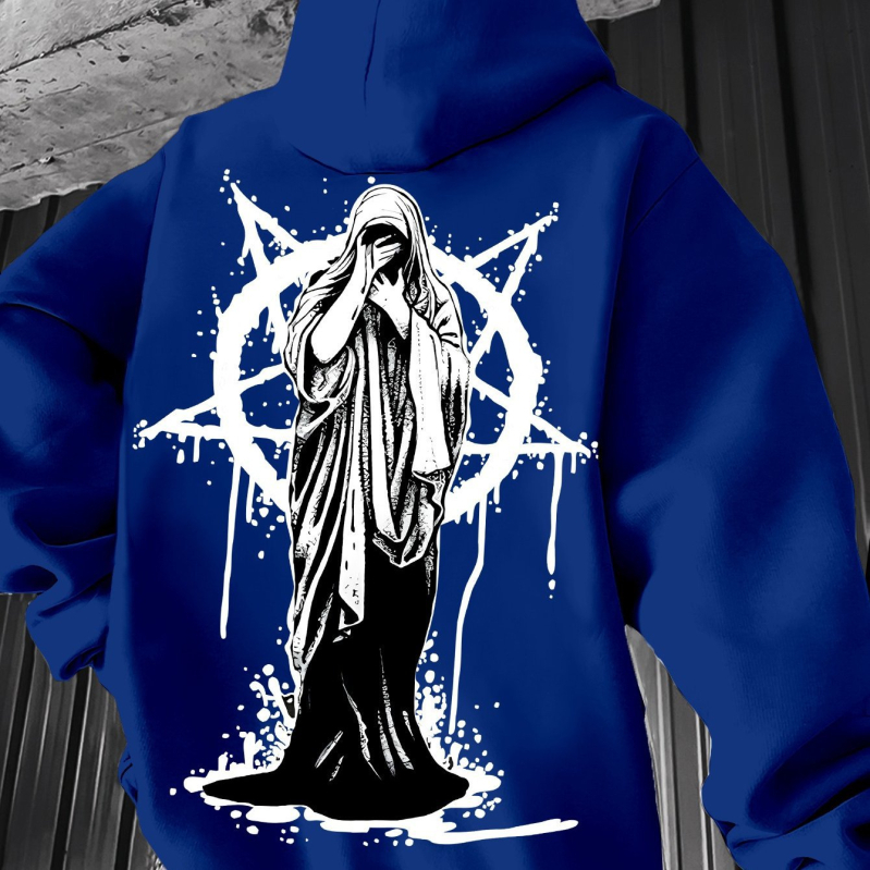 [Cod european transfrontalier] Hanorac casual pentru bărbați cu model geometric - Amestec de poliester elastic, lavabil la mașină,