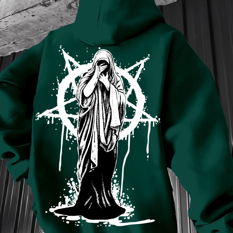 [Cod european transfrontalier] Hanorac casual pentru bărbați cu model geometric - Amestec de poliester elastic, lavabil la mașină,