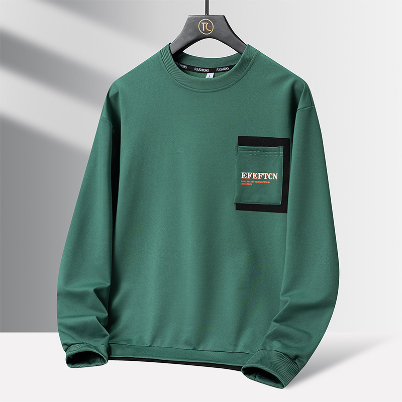 Pulover bărbați de primăvară, toamnă și iarnă, nou, la modă, frumos, cu guler rotund, îmbrăcăminte exterioară, lejer, cu mânecă lungă, tricou interior pentru bărbați