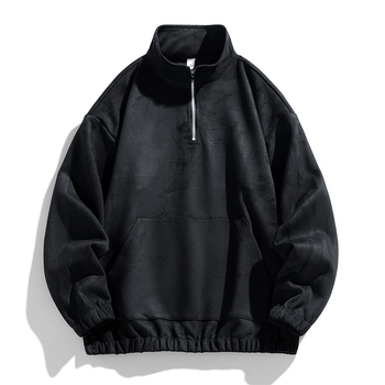 Îmbrăcăminte pentru bărbați en-gros, cardigan cu guler de toamnă, jumătate de cardigan, pulover pentru bărbați, retro japonez, mânecă lungă, din piele de căprioară, cămașă casual pentru bărbați