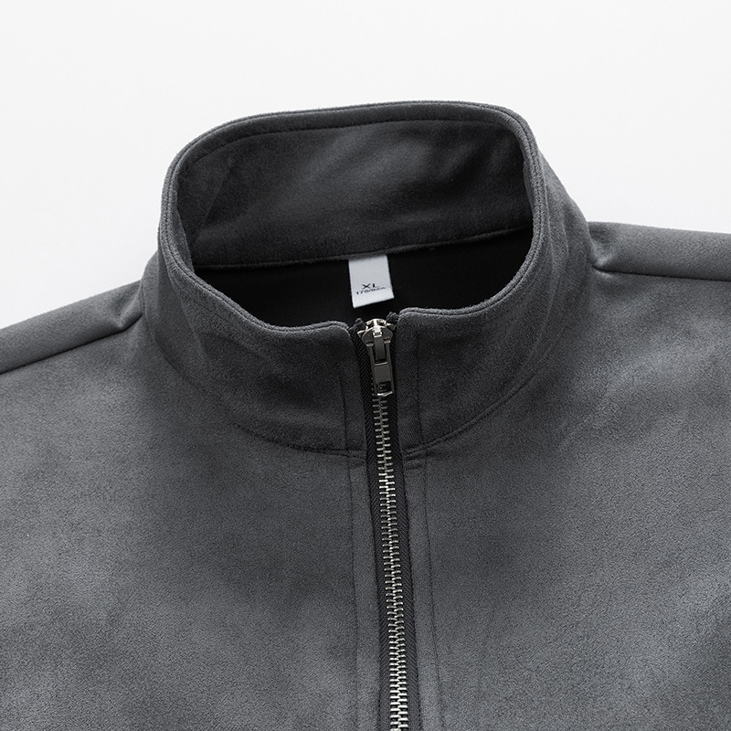 Îmbrăcăminte pentru bărbați en-gros, cardigan cu guler de toamnă, jumătate de cardigan, pulover pentru bărbați, retro japonez, mânecă lungă, din piele de căprioară, cămașă casual pentru bărbați