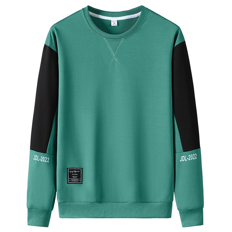 Pulover cu guler rotund pentru bărbați, exclusiv transfrontalier, de toamnă, pulover, la modă, casual, la modă, tricou cu mânecă lungă, cămașă de bază