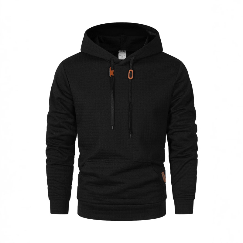 2024 nový zahraničný obchod európskej veľkosti pánsky ležérny jednofarebný žakárový pánsky amazonský kockovaný prešívaný bavlnený sveter s dlhým rukávom a kapucňou