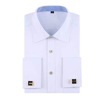 Νέο επίσημο ανδρικό πουκάμισο γαλλικού τύπου με επαγγελματικό γαλλικό μανικετόκουμπα, πουκάμισο με μακριά μανίκια και σχέδιο τσέπης, μοντέρνο πουκάμισο