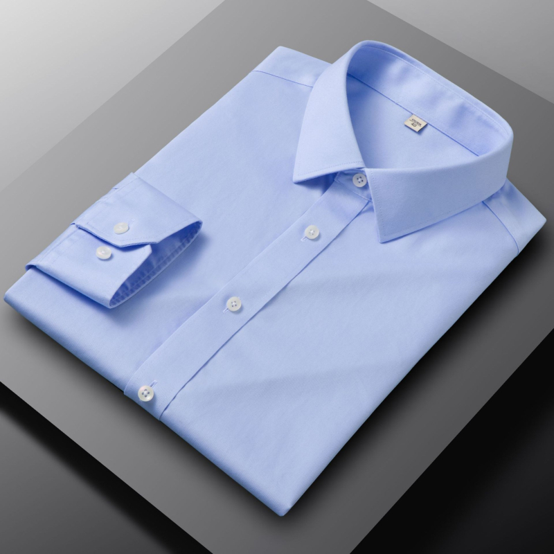 Férfi DP pamut ruhadarab, vasalhatatlan egyedi ing, férfi hosszú ujjú, üzleti, professzionális tavaszi és őszi, ránctalanító fehér ing nagykereskedelemben