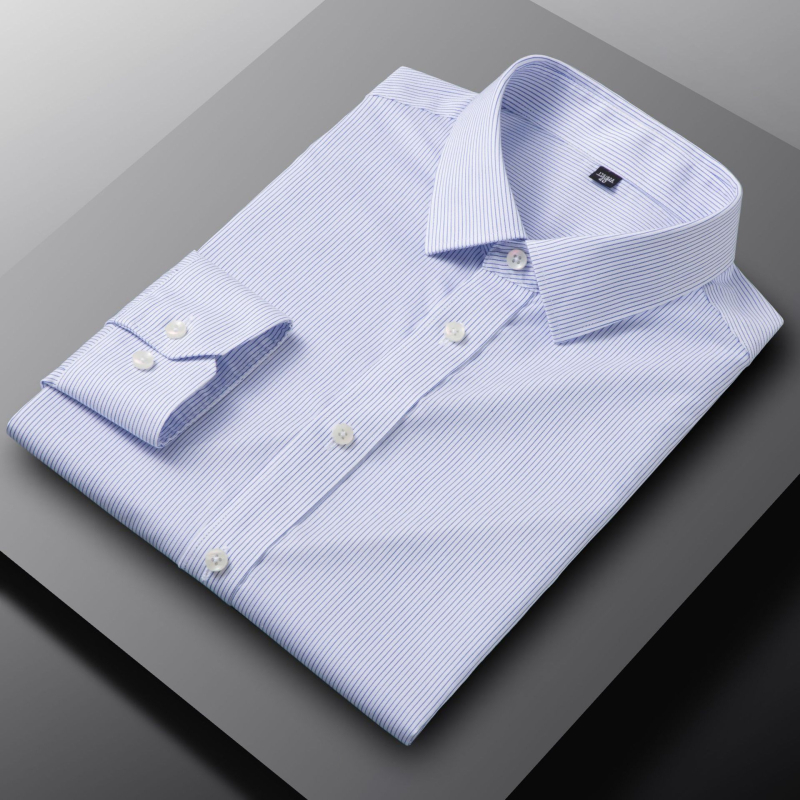 Férfi DP pamut ruhadarab, vasalhatatlan egyedi ing, férfi hosszú ujjú, üzleti, professzionális tavaszi és őszi, ránctalanító fehér ing nagykereskedelemben