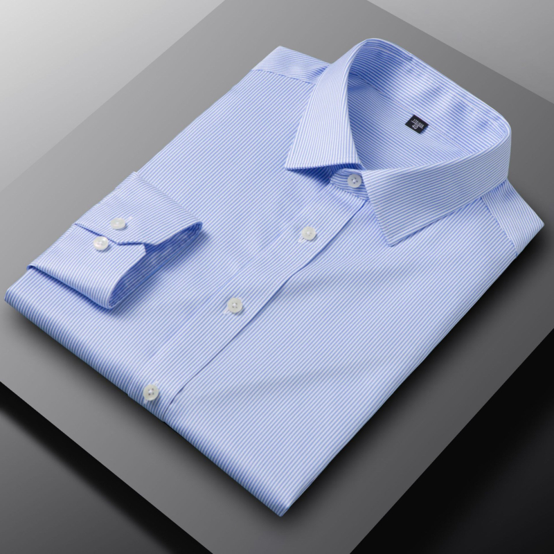 Férfi DP pamut ruhadarab, vasalhatatlan egyedi ing, férfi hosszú ujjú, üzleti, professzionális tavaszi és őszi, ránctalanító fehér ing nagykereskedelemben