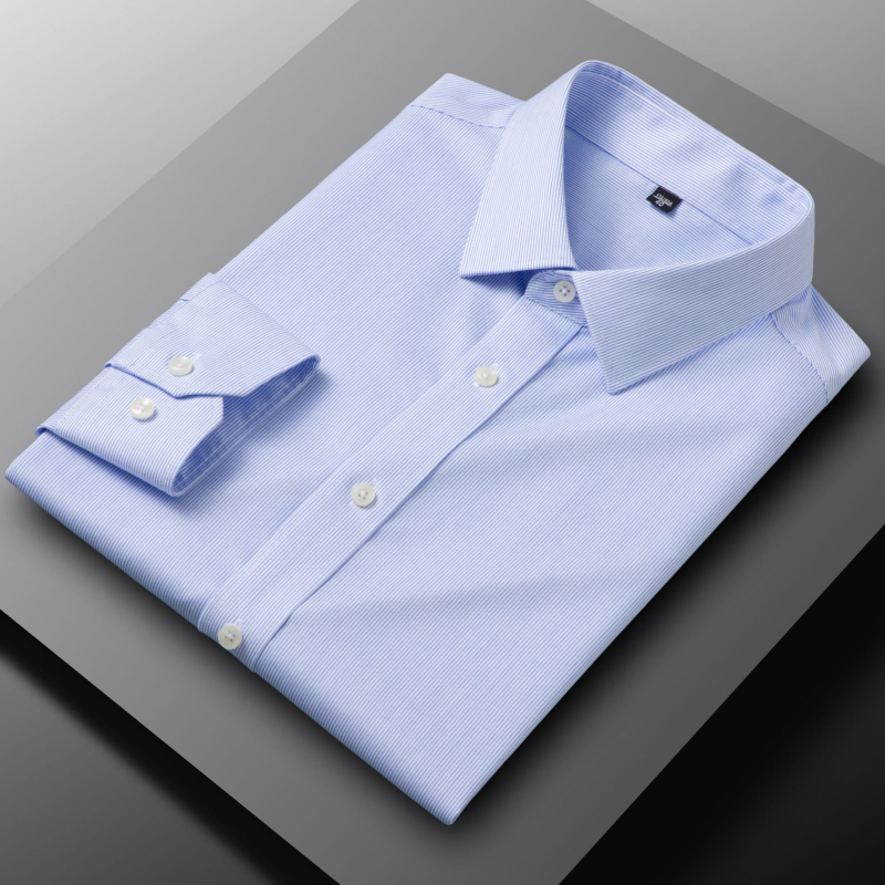 Férfi DP pamut ruhadarab, vasalhatatlan egyedi ing, férfi hosszú ujjú, üzleti, professzionális tavaszi és őszi, ránctalanító fehér ing nagykereskedelemben