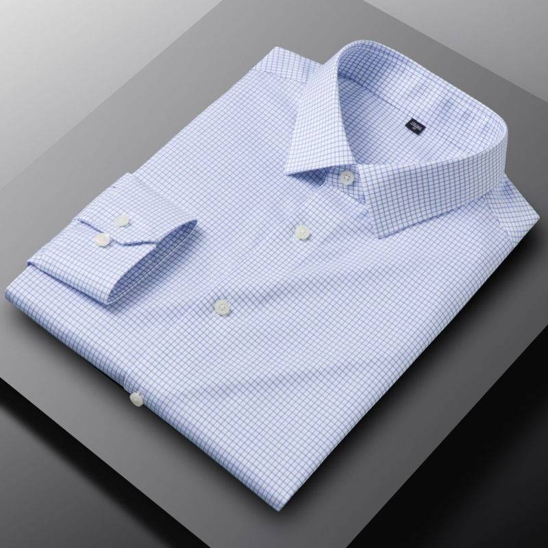 Férfi DP pamut ruhadarab, vasalhatatlan egyedi ing, férfi hosszú ujjú, üzleti, professzionális tavaszi és őszi, ránctalanító fehér ing nagykereskedelemben