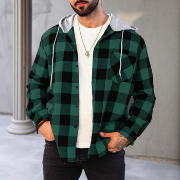 Мъжка риза с качулка, яке и палто с дълъг ръкав и джоб, за всички сезони, ежедневни спортове на открито