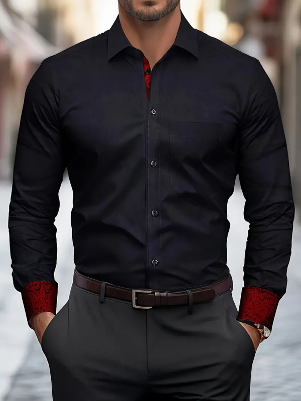 2024 καλοκαίρι σέξι όμορφος νέος μοντέρνος φαρδύς αναπνεύσιμος ανδρικός μακρύς φουσκωτός πουκάμισος MB12