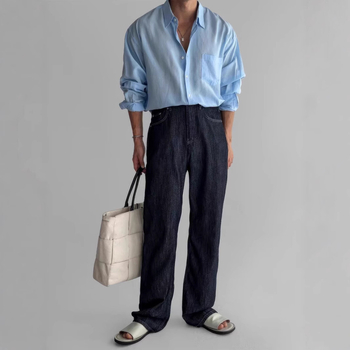 Ευρωπαϊκό και αμερικανικό ρετρό μονόχρωμο πουκάμισο ανδρών υψηλής ποιότητας Sense, φαρδύ μακρυμάνικο αντηλιακό με τσέπη και σχέδιο Sense, μπουφάν εργασίας