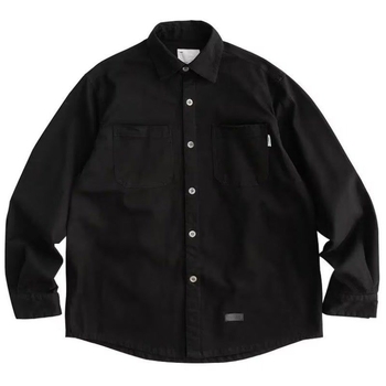 Ανδρικό μακρυμάνικο πουκάμισο, ιαπωνικό ρετρό πουκάμισο εργασίας σε κορεατικό στιλ, μοντέρνο πουκάμισο με φαρδιές τσέπες, νεανικό, ευέλικτο, casual μπουφάν