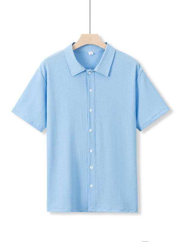 2024 Amazon Nou Cămașă cu mânecă scurtă pentru bărbați europeni și americani, stil casual, Wish Men