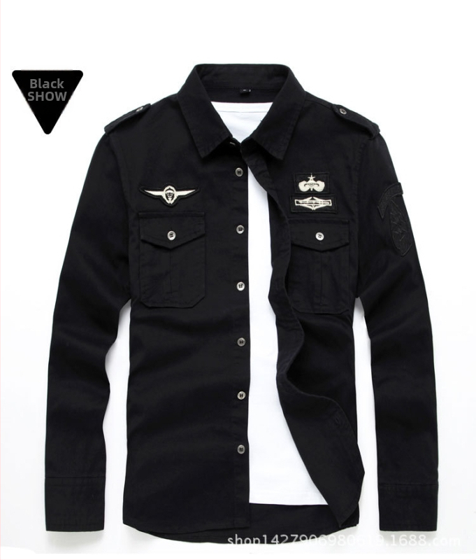 Amazon zahraničný obchod jar a jeseň bavlnené tričko s dlhým rukávom vojenské ležérne prané outdoorové pánske košele výrobcovia veľkoobchod