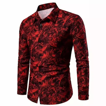 Špeciálna ponuka Drainage Cross-border Plus Size Pánske jednoduché tričko s potlačou na ramenách Business Slim Pánske tričko s dlhým rukávom Fashion Yama