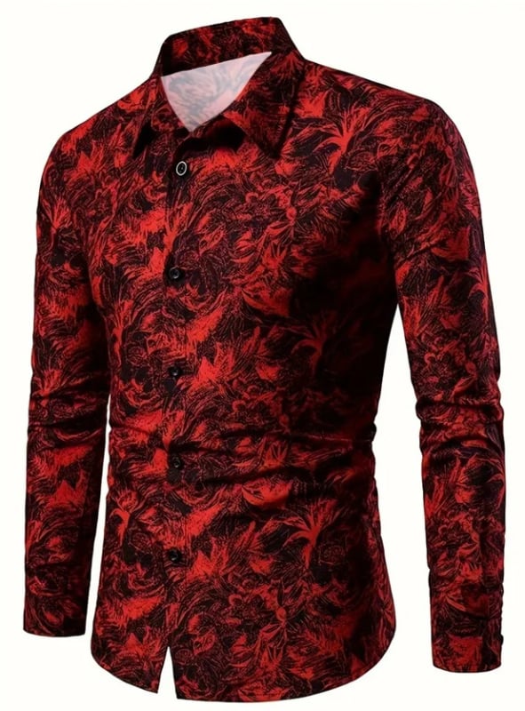 Špeciálna ponuka Drainage Cross-border Plus Size Pánske jednoduché tričko s potlačou na ramenách Business Slim Pánske tričko s dlhým rukávom Fashion Yama