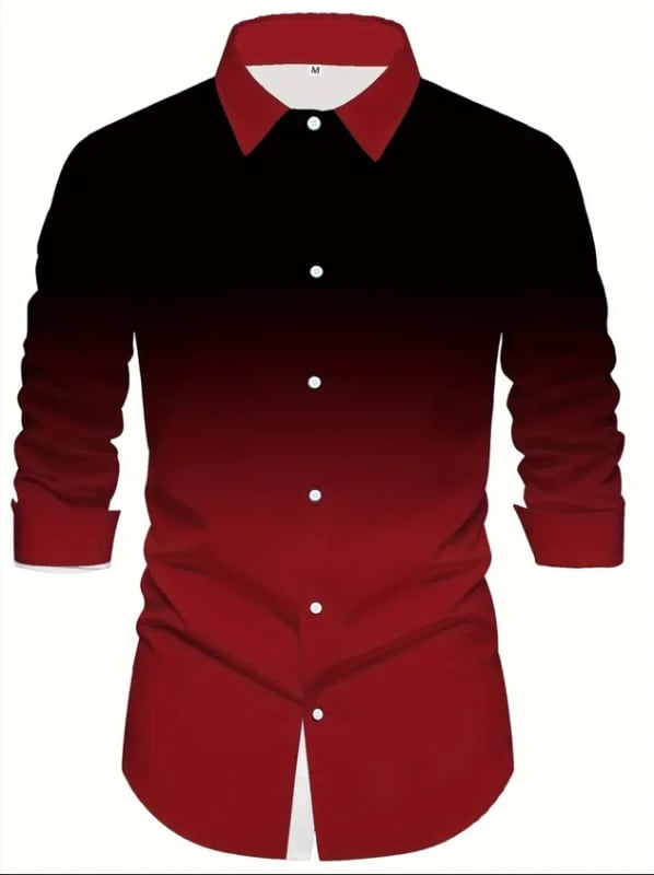 Špeciálna ponuka Drainage Cross-border Plus Size Pánske jednoduché tričko s potlačou na ramenách Business Slim Pánske tričko s dlhým rukávom Fashion Yama