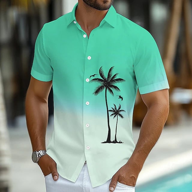 Tricou de vară pentru bărbați, europeni și americani, imprimare digitală 3D, cu mânecă scurtă, cu nucă de cocos, tricou Lel pentru bărbați