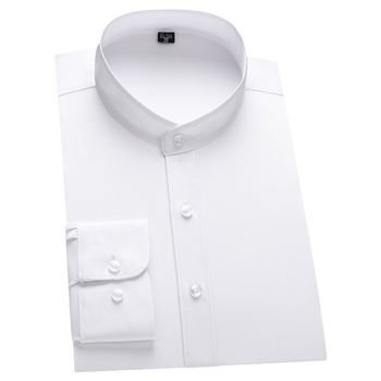 Ανδρικό Φθινοπωρινό Πουκάμισο με Κινέζικο Γιακά, Λευκό Φόρεμα με Μακρυμάνικο Επαγγελματικό Στυλ, Κινέζικο Κοστούμι Κινέζικου Στυλ, Ανδρικό Πουκάμισο Διασυνοριακό