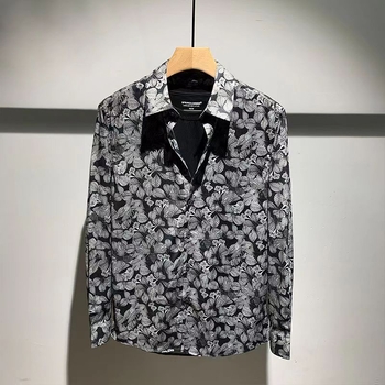 Άνοιξη και Καλοκαίρι 2024 Νέα Εισαγωγή σε Ανοιχτό, Πολυτελές, Υψηλής Ποιότητας Ανδρικό Πουκάμισο με Διακριτικά Σχέδια, Μοντέρνο, Κομψό, Ριχτό, Όμορφο Μπλούζα για Ψώνια