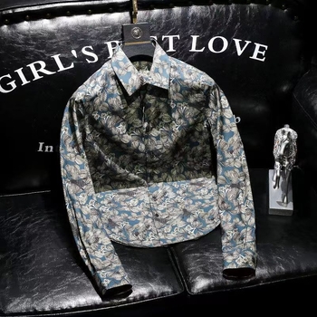 Άνοιξη και Καλοκαίρι 2024 Νέα Εισαγωγή σε Ανοιχτό, Πολυτελές, Υψηλής Ποιότητας Ανδρικό Πουκάμισο με Διακριτικά Σχέδια, Μοντέρνο, Κομψό, Ριχτό, Όμορφο Μπλούζα για Ψώνια