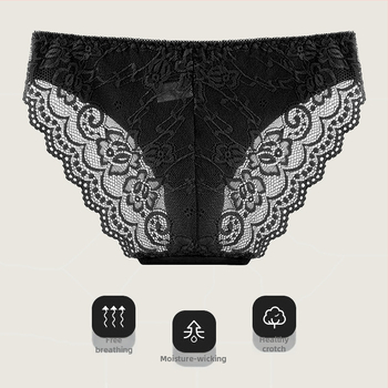 Γυναικεία εσώρουχα Crossborder Ice Silk Seamless με χαμηλοκάβαλο, naked, σέξι, δαντελένιο, βαμβακερό, αναπνεύσιμο, για μεγάλα μεγέθη