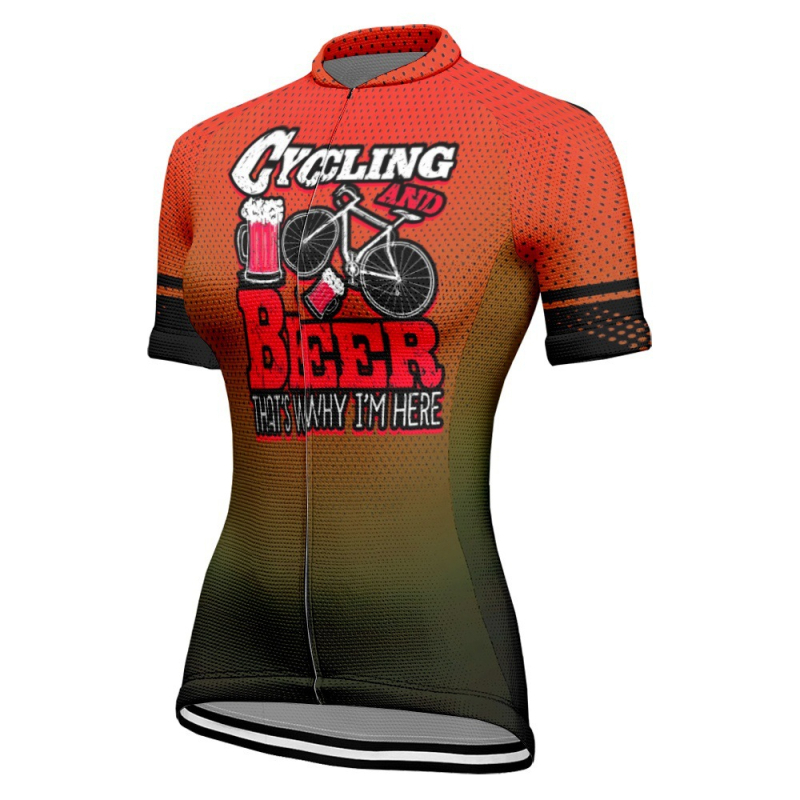 Nyári sörfesztivál kerékpáros mez női hegyi ösvény országúti kerékpár rövid ujjú felső sportfelszerelés szabadtéri kerékpáros ruházat