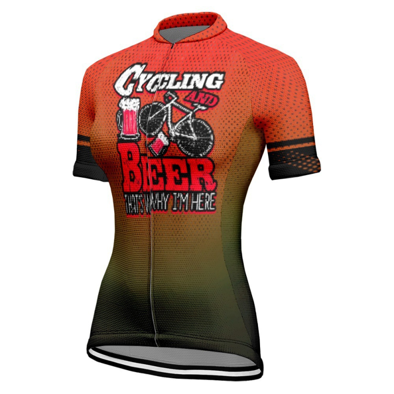 Nyári sörfesztivál kerékpáros mez női hegyi ösvény országúti kerékpár rövid ujjú felső sportfelszerelés szabadtéri kerékpáros ruházat