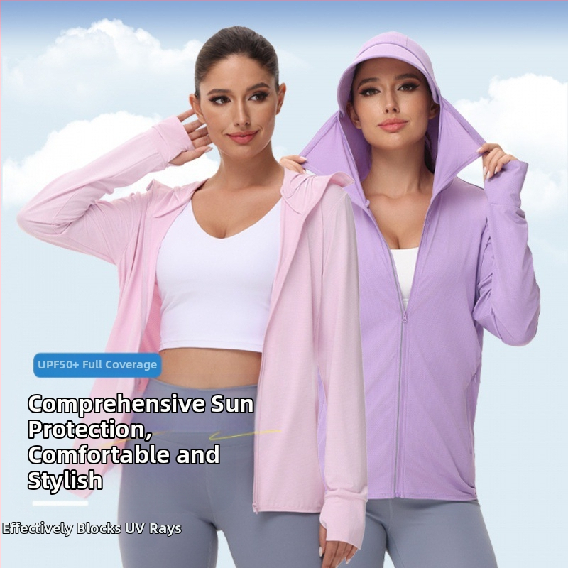 Дамско облекло Markable за големи размери 2024 Нови слънцезащитни дрехи Дамско лятно анти-UV плетено слънцезащитно облекло Мъжко кожено облекло