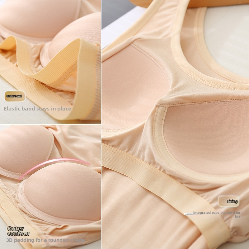 Lisage rasva, et suurendada rasva suurust 200 kg, millel on ilus seljatoega vest. Naiste modaalvesti rinnapadjaga integreeritud seljatoega.