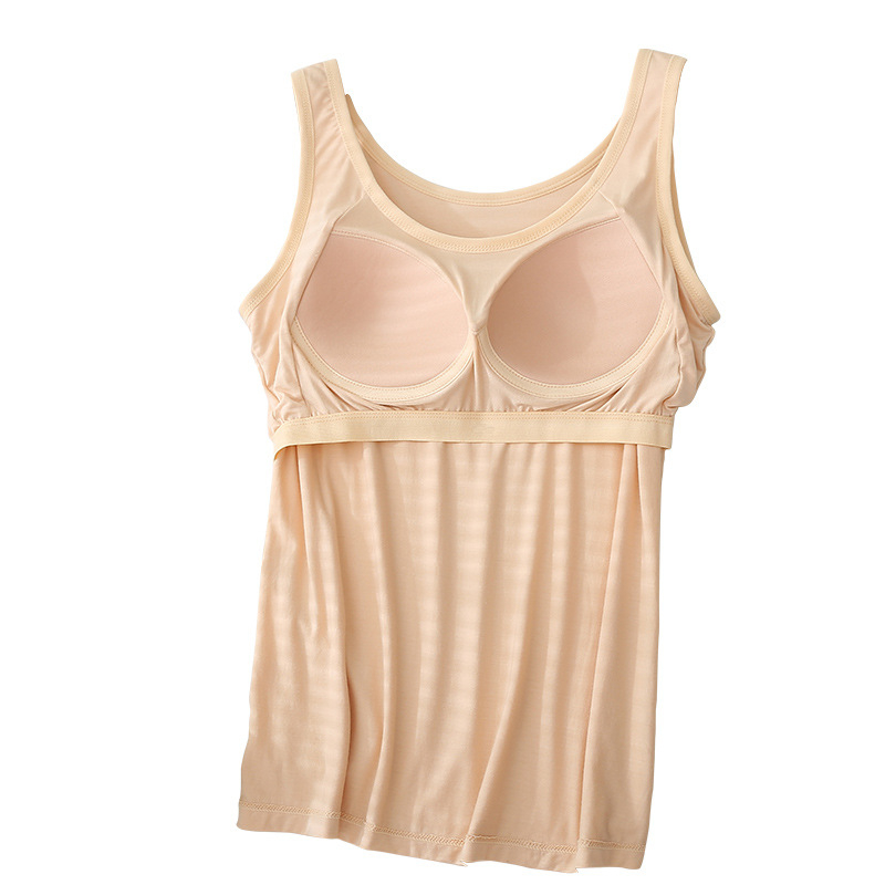 Lisage rasva, et suurendada rasva suurust 200 kg, millel on ilus seljatoega vest. Naiste modaalvesti rinnapadjaga integreeritud seljatoega.