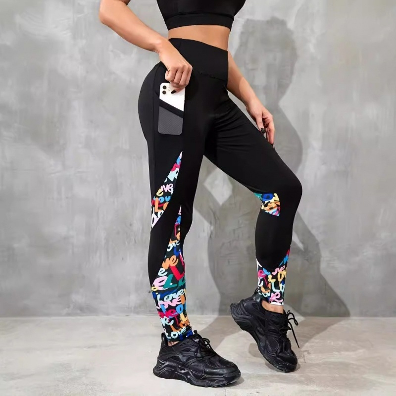 Colanți sport de yoga cu talie înaltă, strâmți, la modă, cu cusături contrastante de culoare, transfrontaliere în Europa și Statele Unite, pot fi purtați în aer liber.
