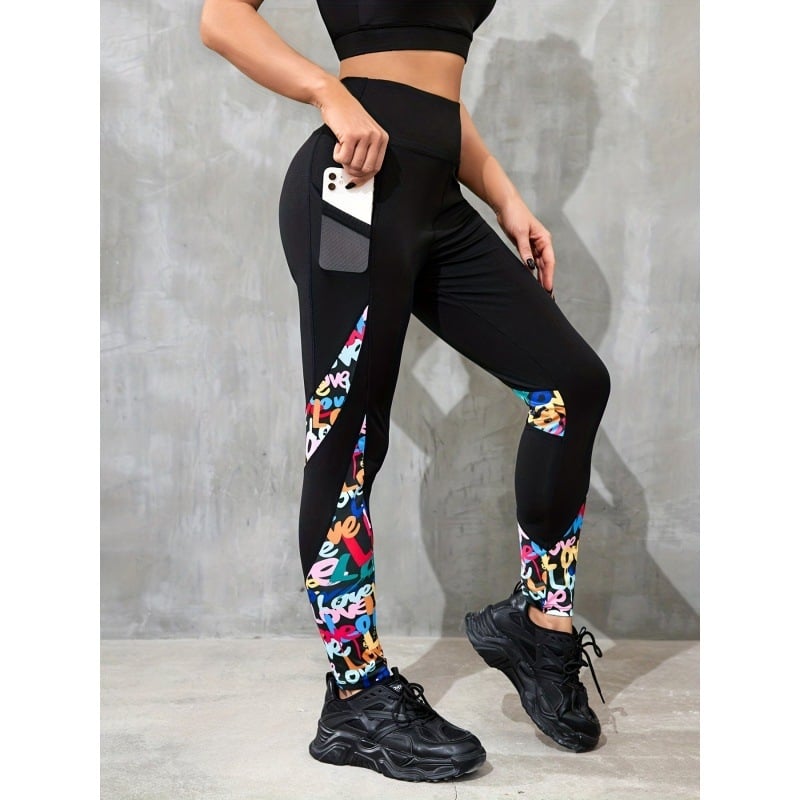 Határokon átnyúló, Európa és az Egyesült Államok határain átnyúló, új, kontrasztos színű varrású, divatos, magas derekú, feszes sport jóganadrág, leggings, amely kívül is viselhető.